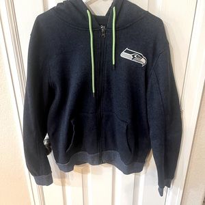 Seattle Seahawks women’s zip up jacket. Size L.